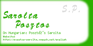 sarolta posztos business card